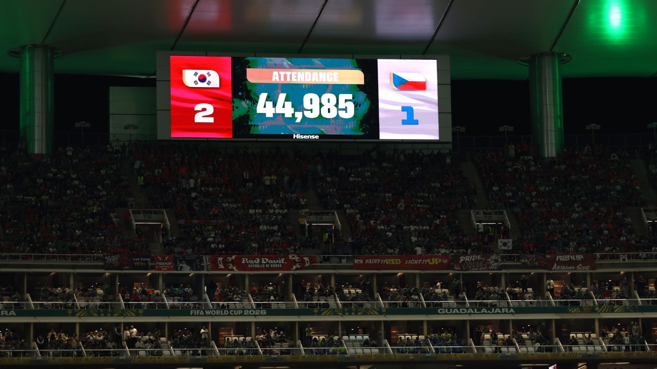 世界杯韩国对捷克满座争议：FIFA为44985人出席数据辩护